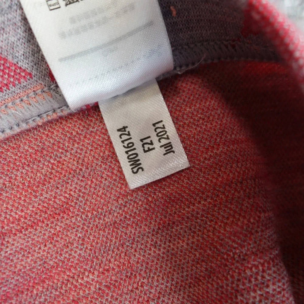Smartwool Kids Thermal Merino 250 Base‎ Layer Leggings XL Gray Red Pinwheel